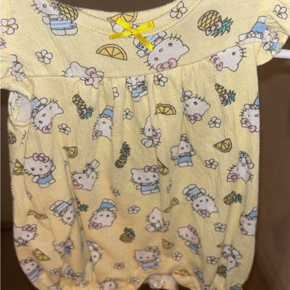 Cute Yellow Hello Kitty Baby Romper